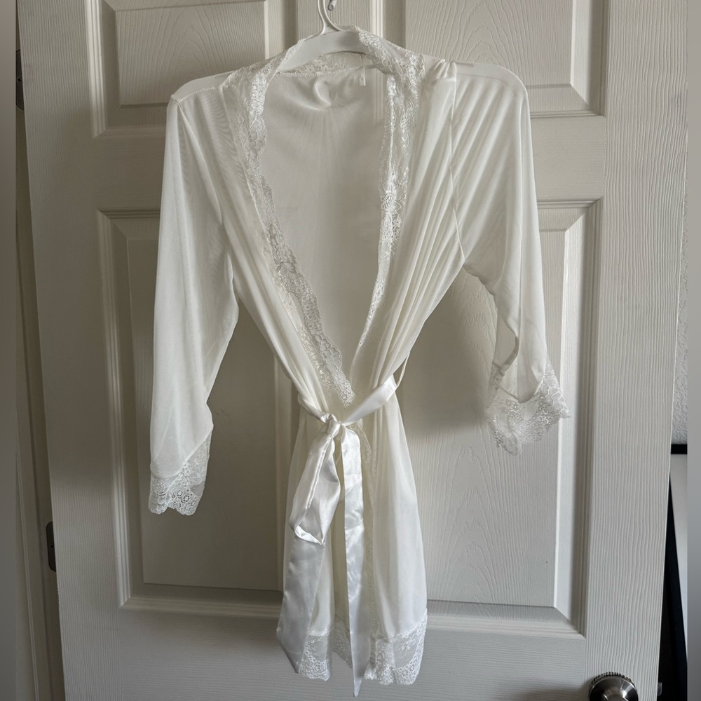 White bride / bridal robe